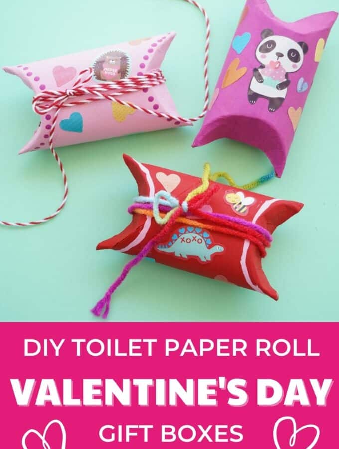 diy toilet paper roll valentines day gift boxes craft with title