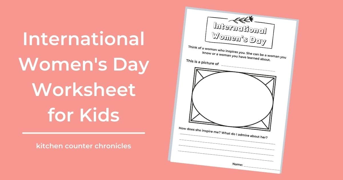 international womens day printable worksheet for kids