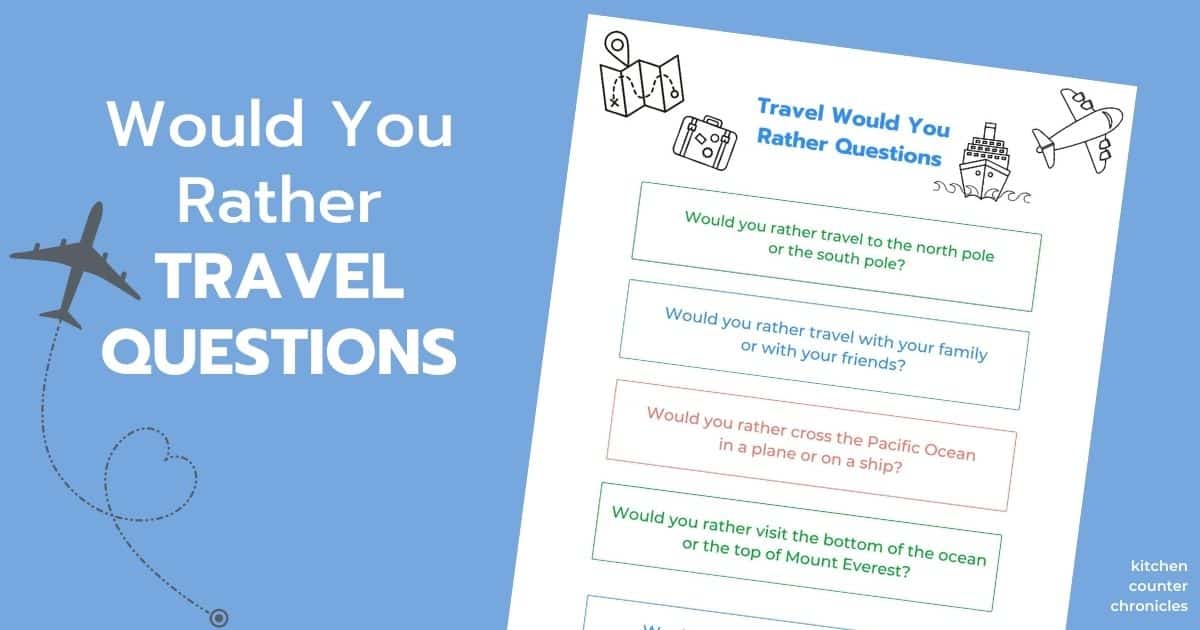 travel would you rather questions printable