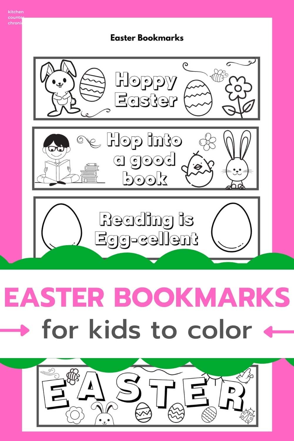 printable easter bookmarks to color for kids