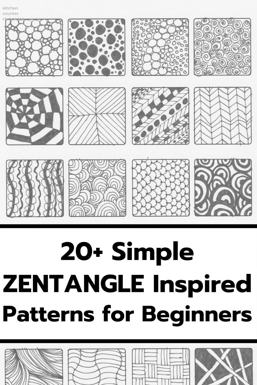 Easy Zentangle Patterns for Beginners and Kids