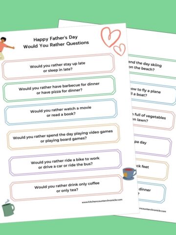 fathers day would you rather questions sheets for the featured image