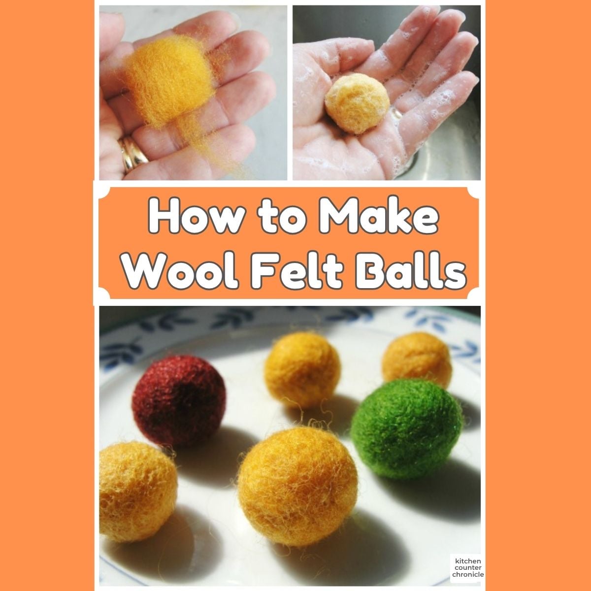 featured image for how to make felt wool balls post
