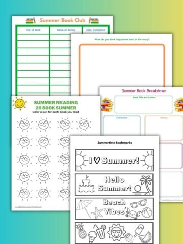 featured image for free printable summer reading printable worksheets for kids