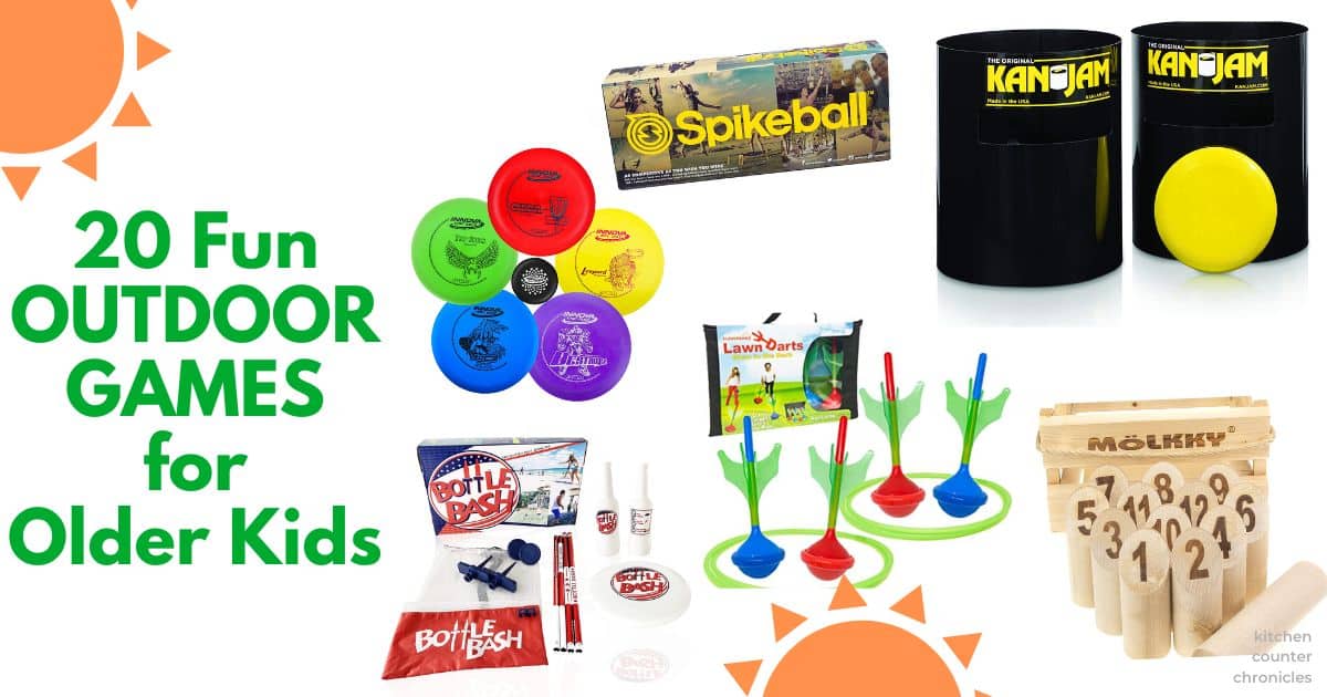 outdoor games for older kids collage of games
