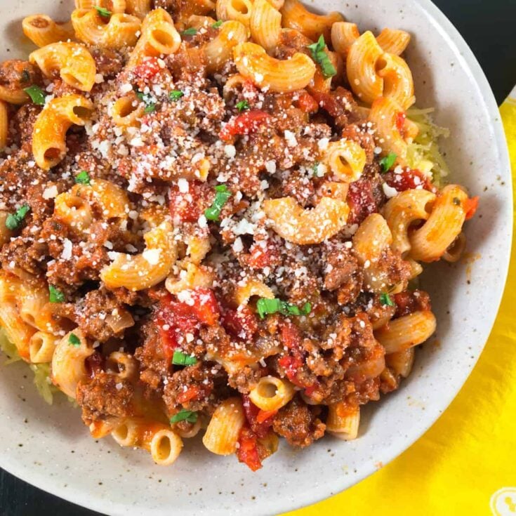 plate of crockpot goulash