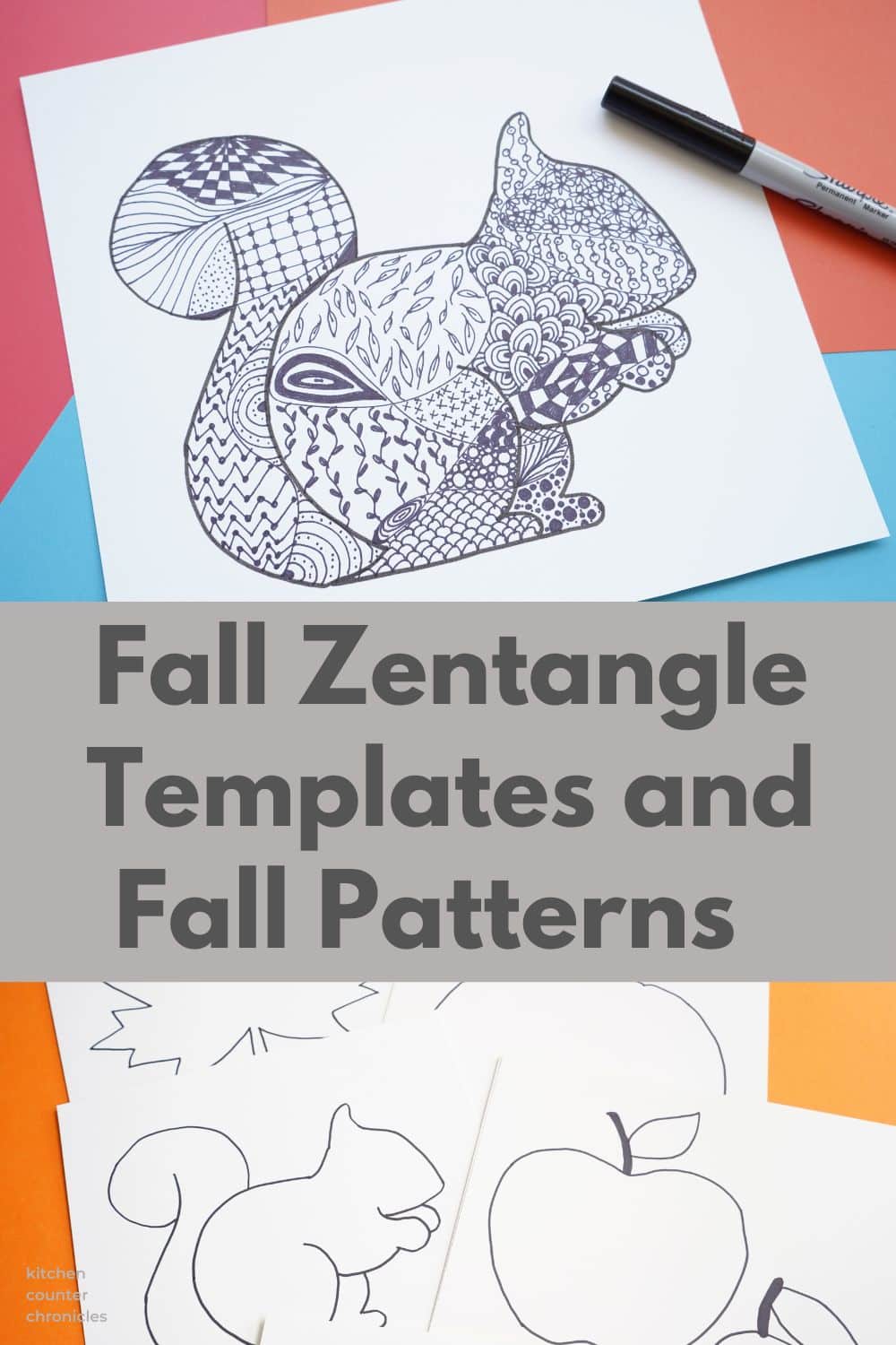fall zentangle templates and fall zentangle patterns title with zentangle squirrel and blank zentangle templates