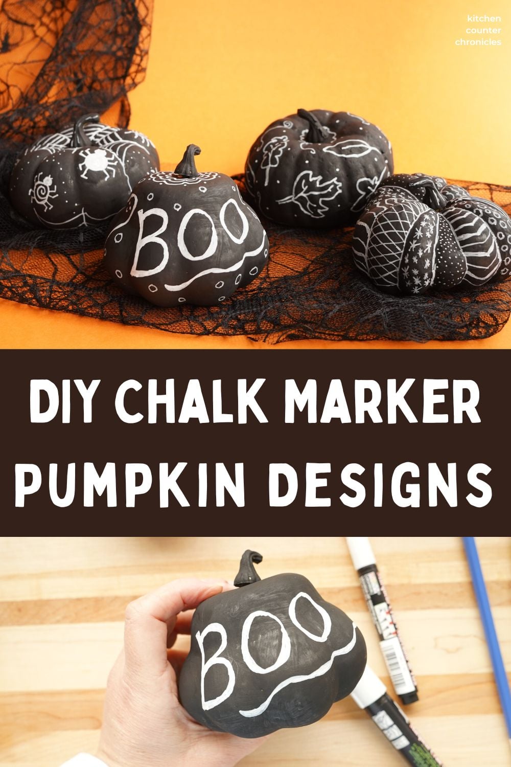 DIY Chalk Marker Pumpkins