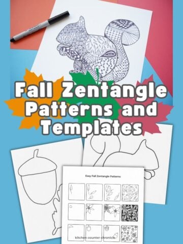 featured image for fall zentangle inspired doodle patterns