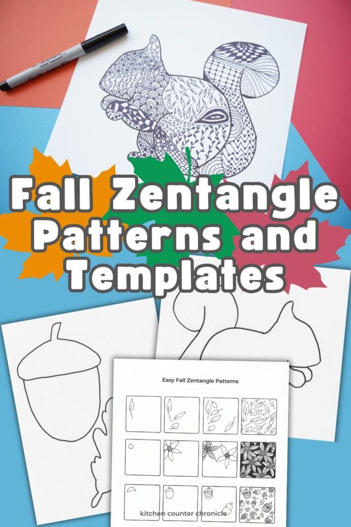 simple fall printable zentangle inspired doodle patterns and templates new pin