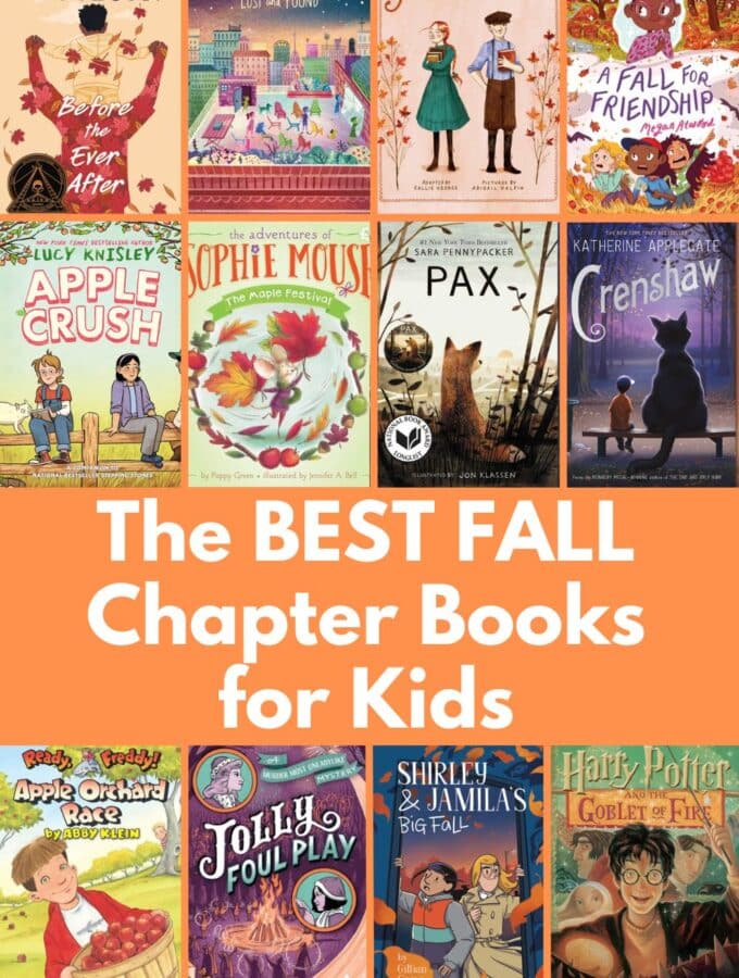 the best fall books for kids collage of book covers
