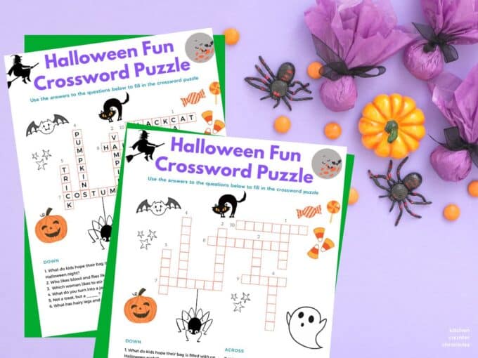 Halloween printable word games for kids