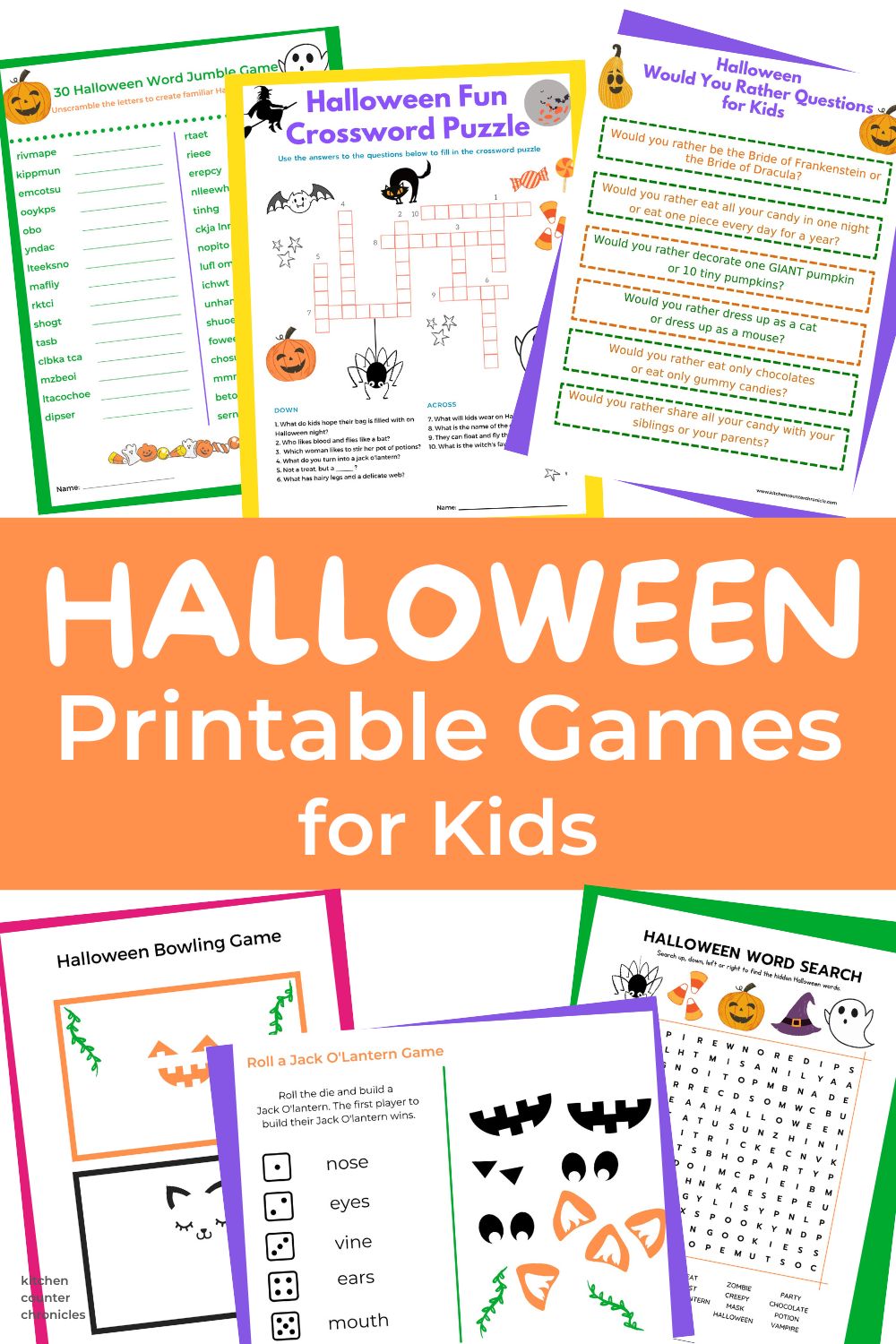 Fun Free Printable Halloween Games for Kids