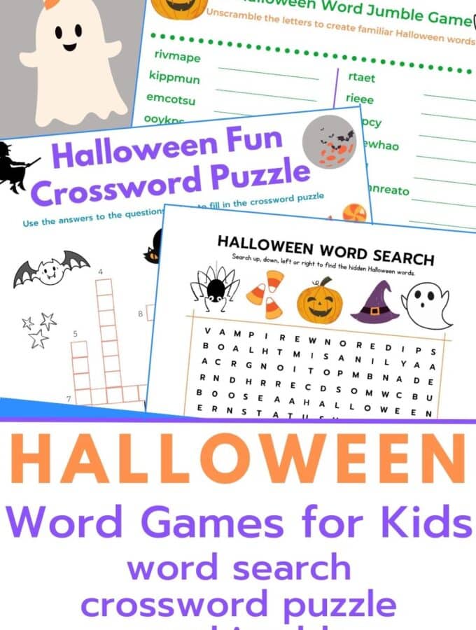 halloween word games for kids halloween crossword puzzle halloween word search and halloween word jumble game