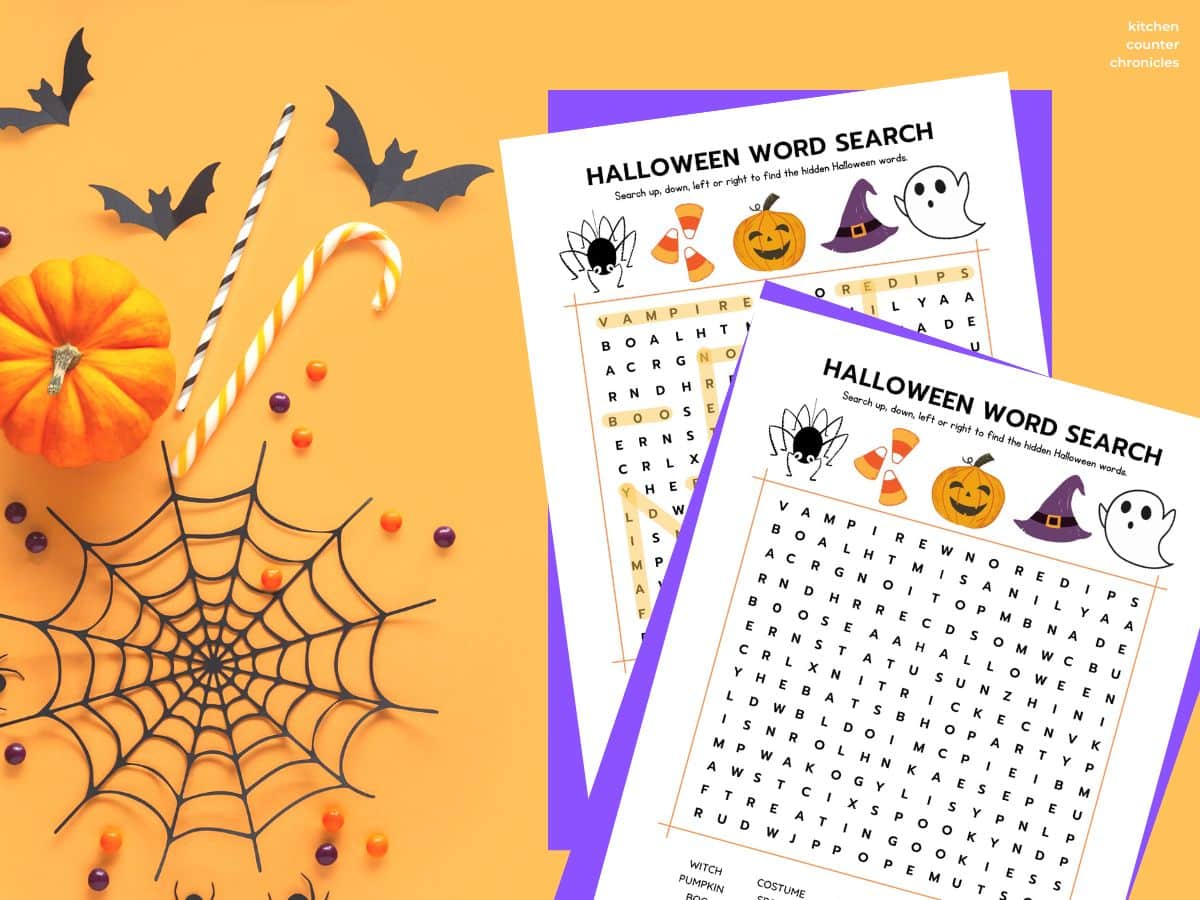 printable halloween word search with printable halloween word search answer key and spider web and pumpkins