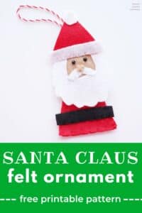 title DIY felt Santa Ornament with felt santa claus ornament