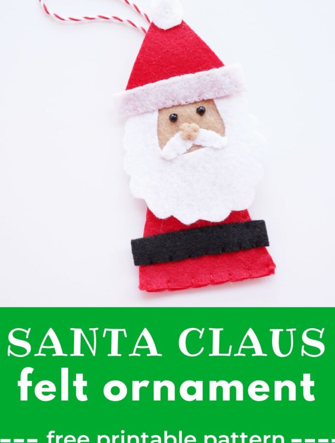 title DIY felt Santa Ornament with felt santa claus ornament