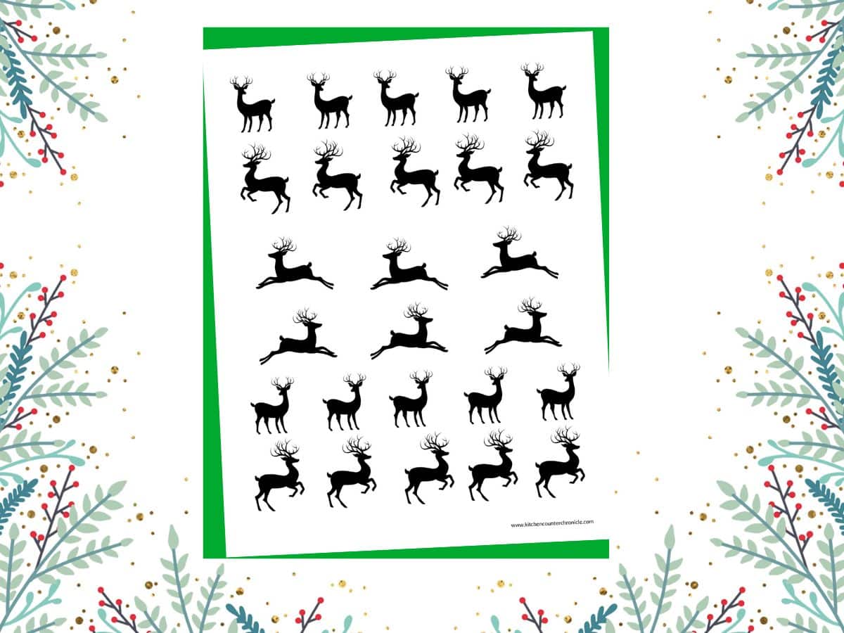 printable reindeer for hide and seek game