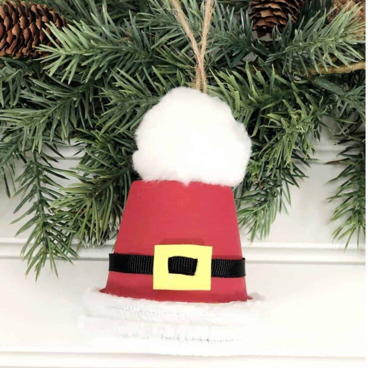 santa hat ornament craft