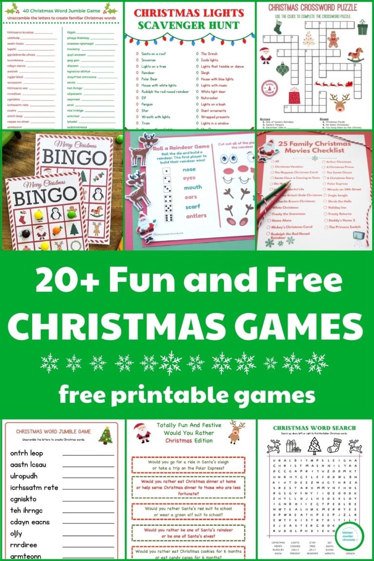 20+ Free Printable Christmas Games for the Whole Family