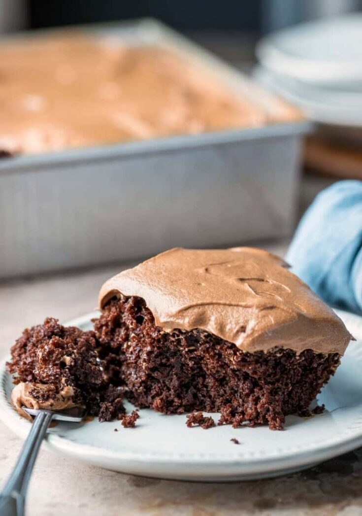 slice of 6 minute cake on plate