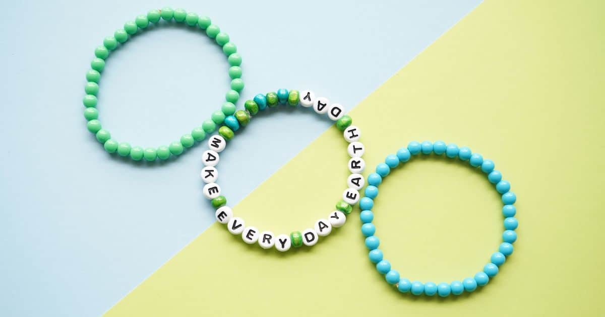 Earth Day Beaded Friendship Bracelet Craft