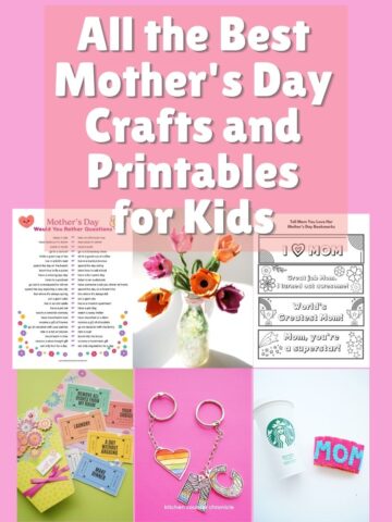 featured image for mother's day ideas round up of crafts and activities