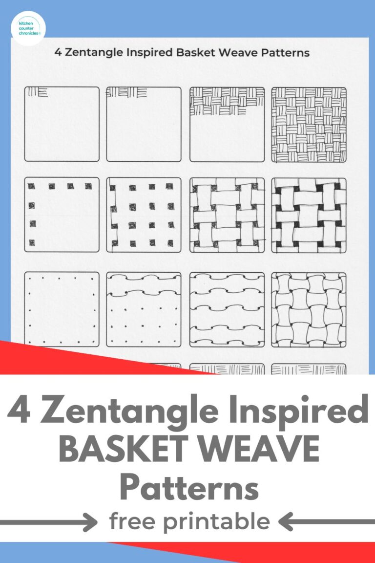 4 Zentangle Basket Weave Patterns