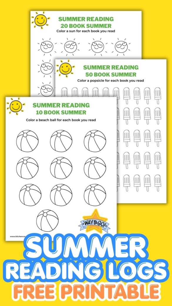 3 summer reading logs trackers free printable sheets for kids to use to track summer reading