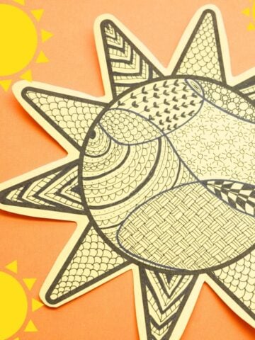 featured image for Summer Sun Zentangle Template