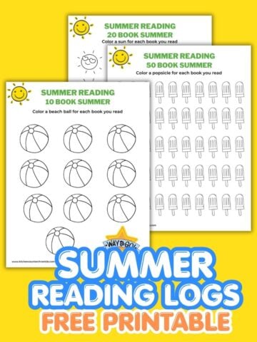 featured image for printable summer reading trackers