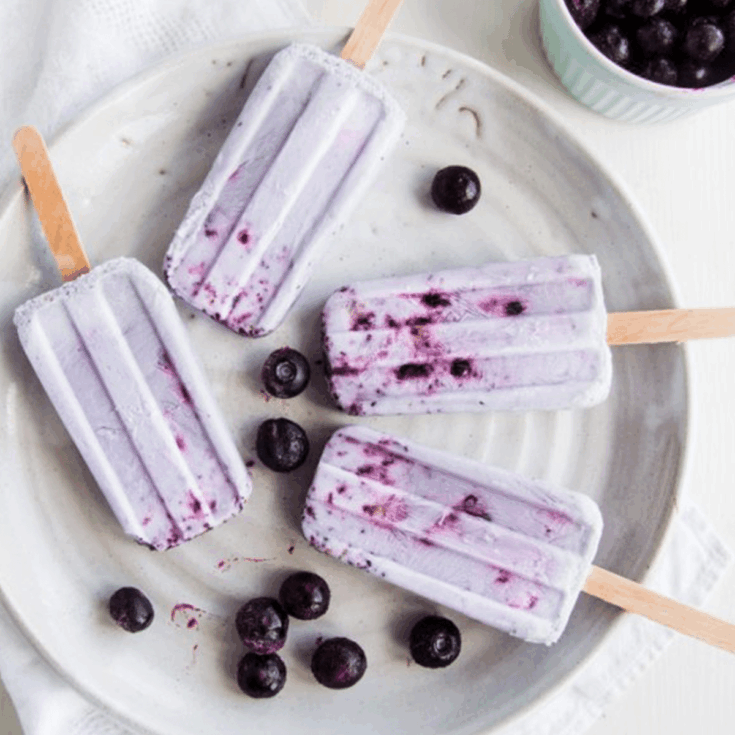 vegan lemon blueberry smash popsicles