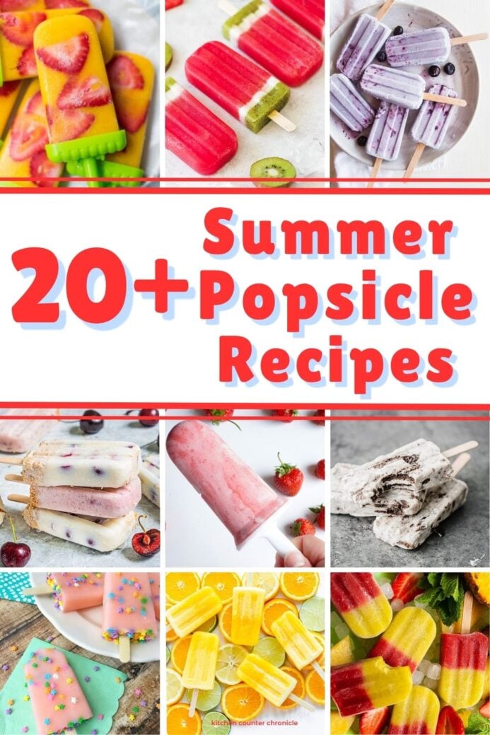 collage of summer popsicles for popsicle recipe post new pin