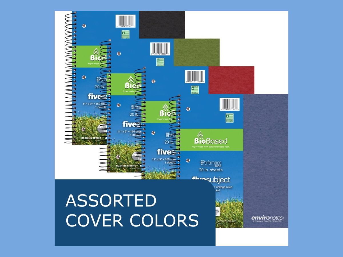 4 colors of Roaring Spring EnviroNotes Earthtone