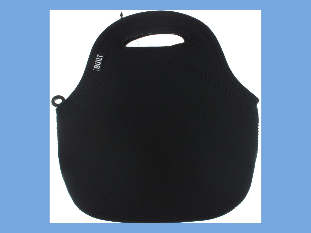 black built brand neoprene lunch bag
