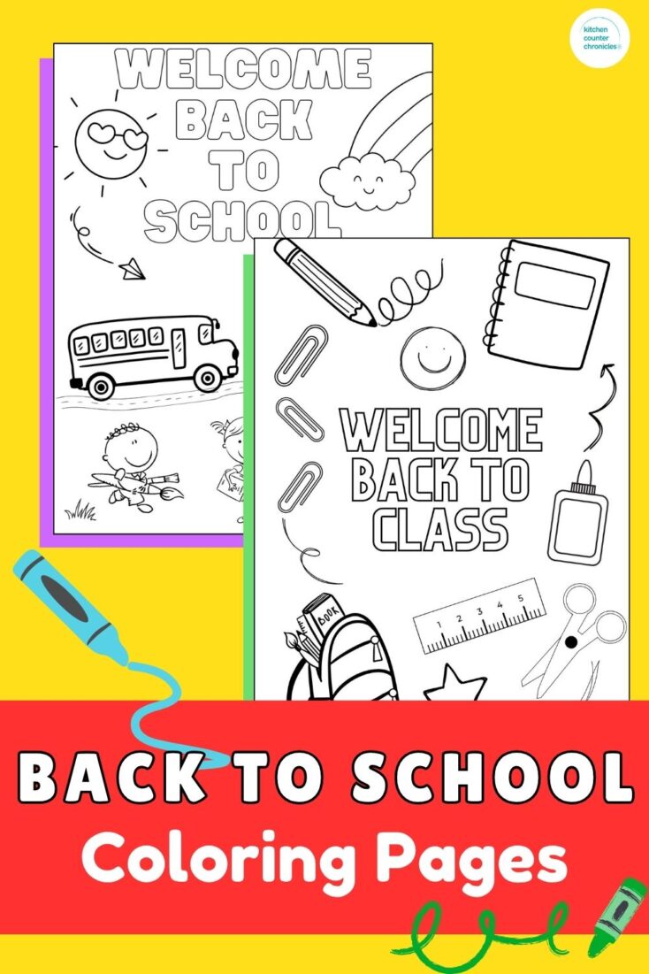 print out of back to school coloring sheets for kids new pin image