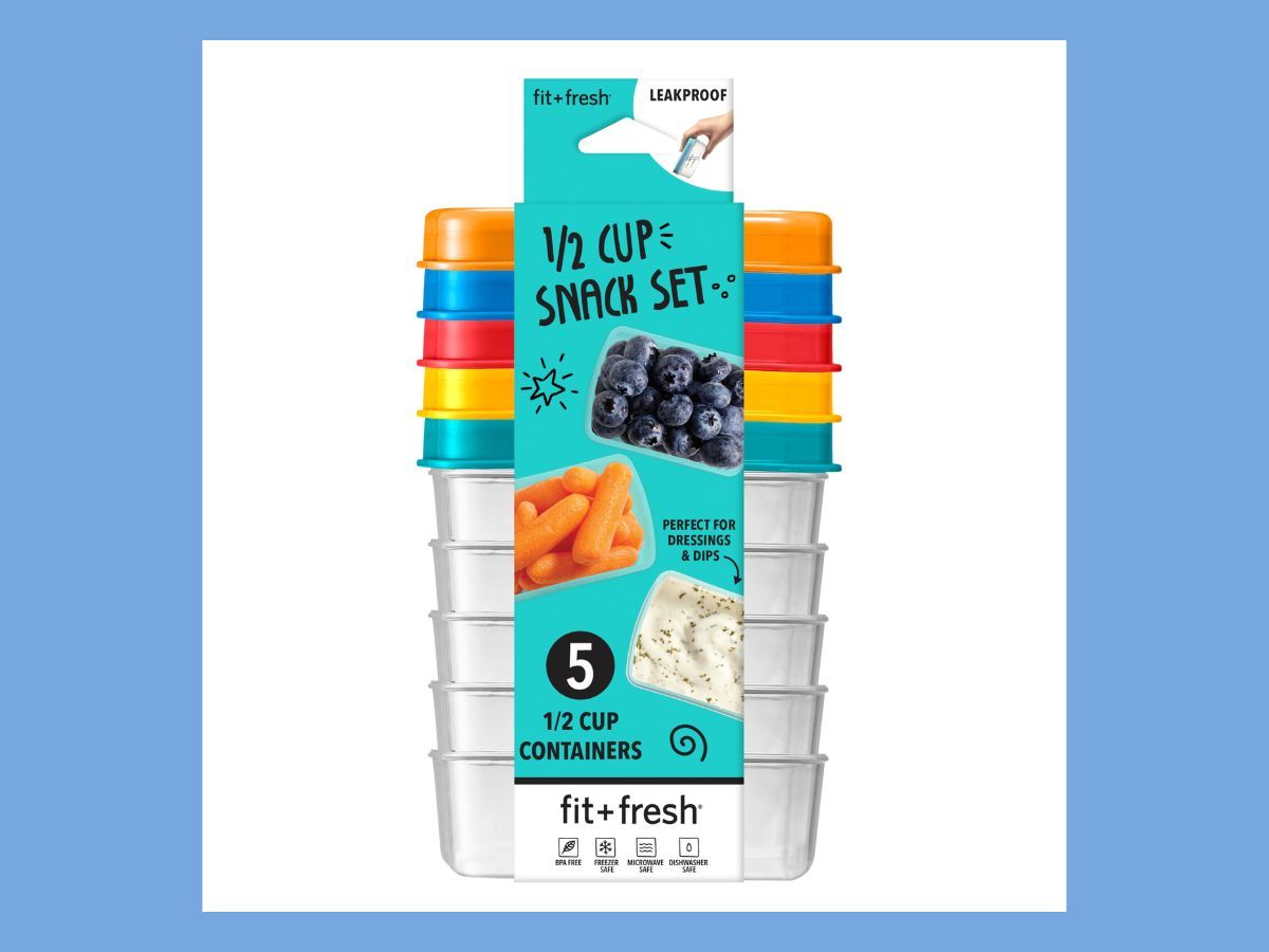 stack of fit fresh snack containers