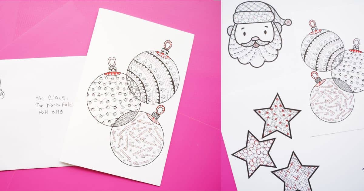 social image for zentangle christmas cards printables