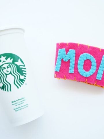 handmade Mom coffee cup sleeve craft project
