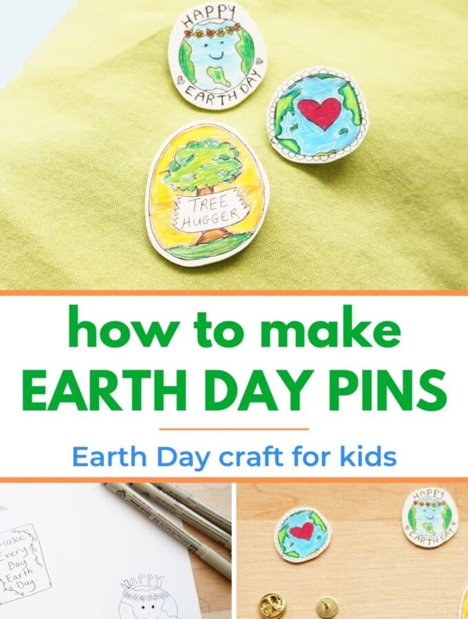 how to make earth day pins earth day craft for kids close up of earth day pins