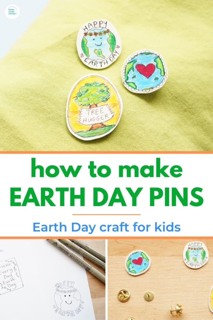 how to make earth day pins earth day craft for kids close up of earth day pins
