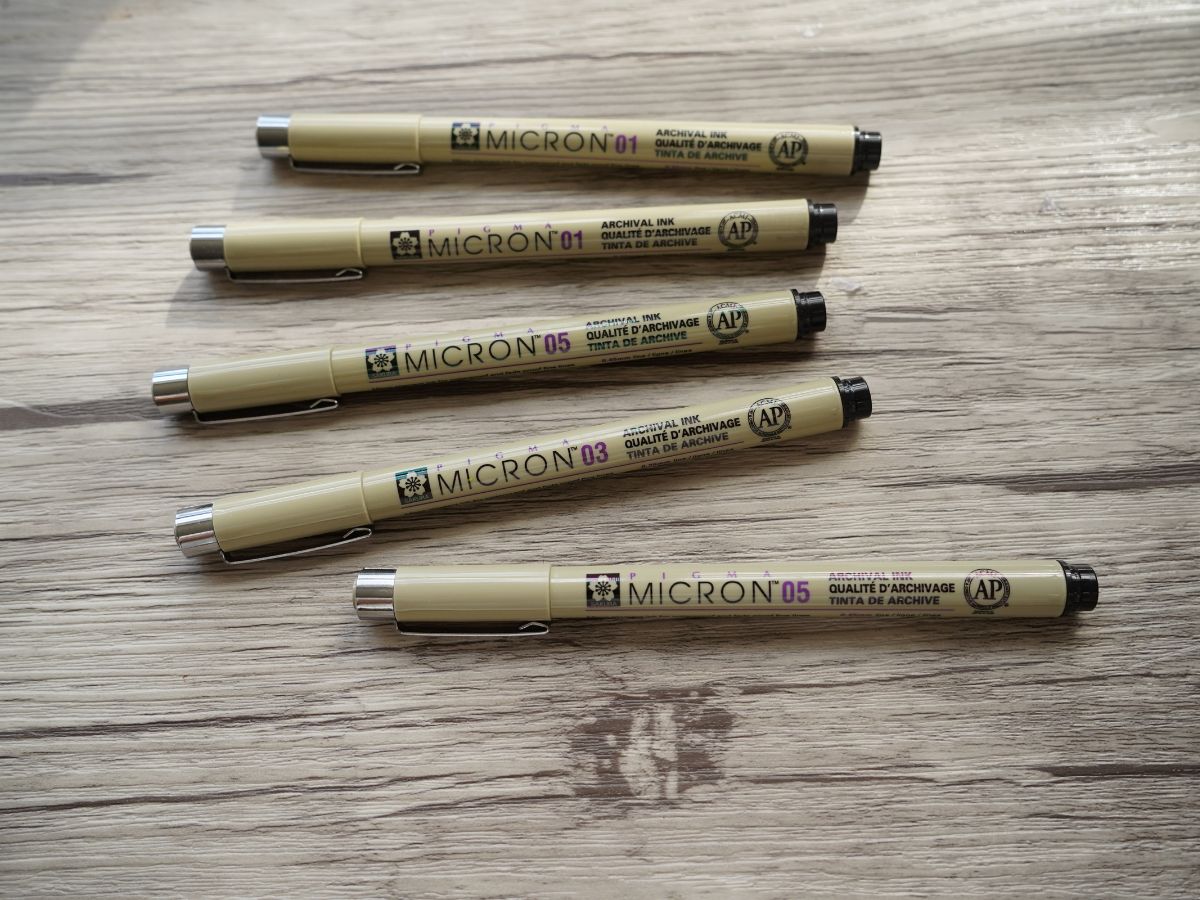 5 micron fine tipped pens for zentangle art