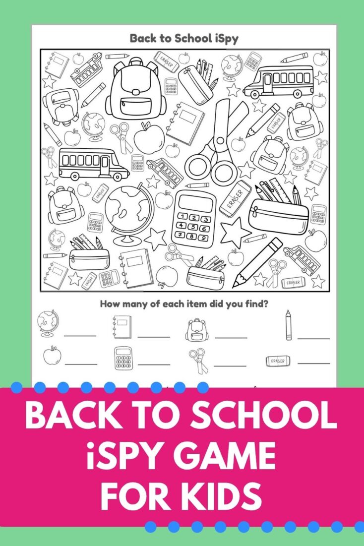free printable back to school ispy game for kids to color and count new pin
