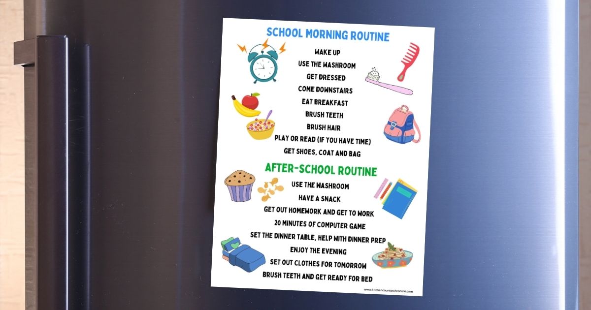 School Morning Rotine Codocode School Morning Routine Chart