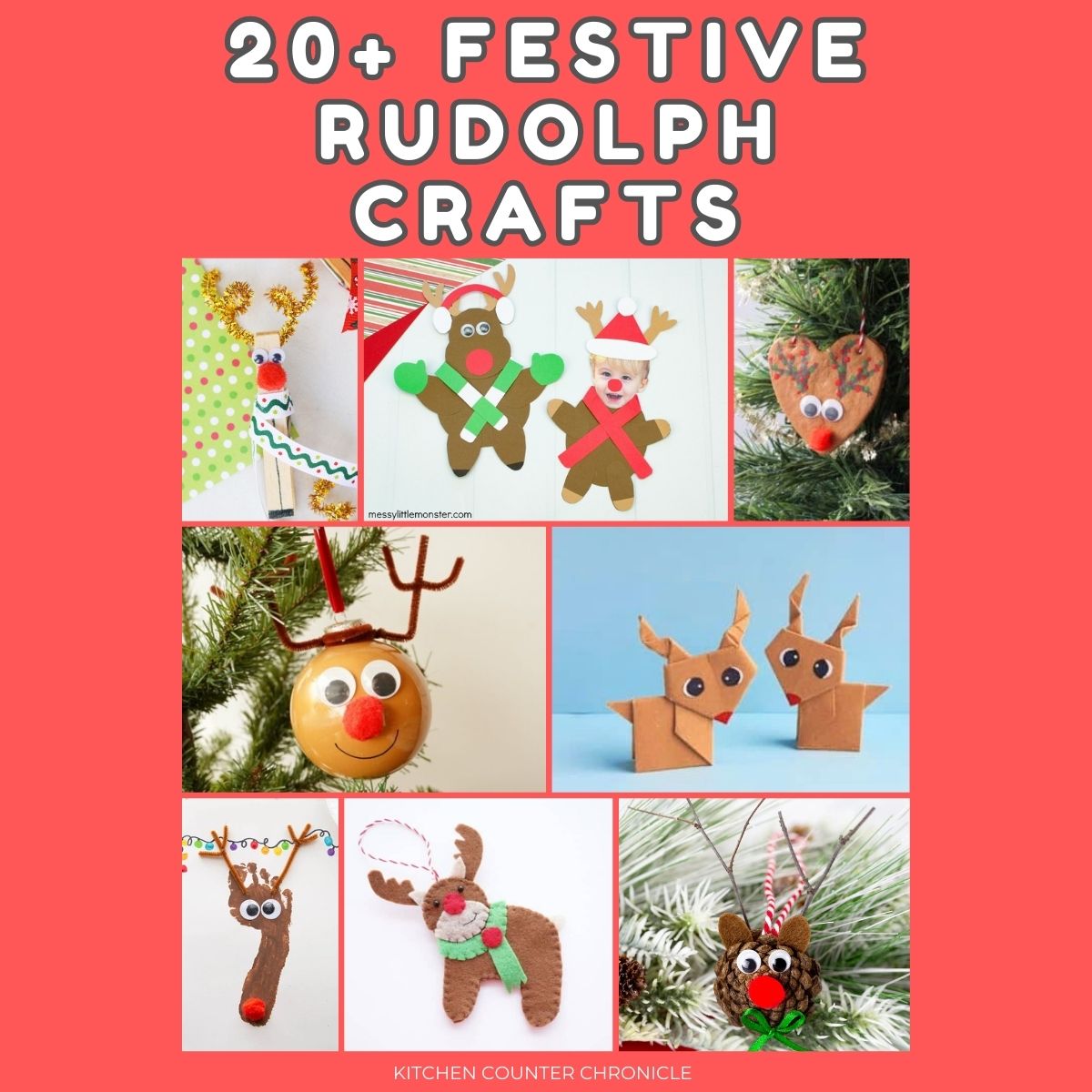 20+ Rudolph crafts for kids featured image