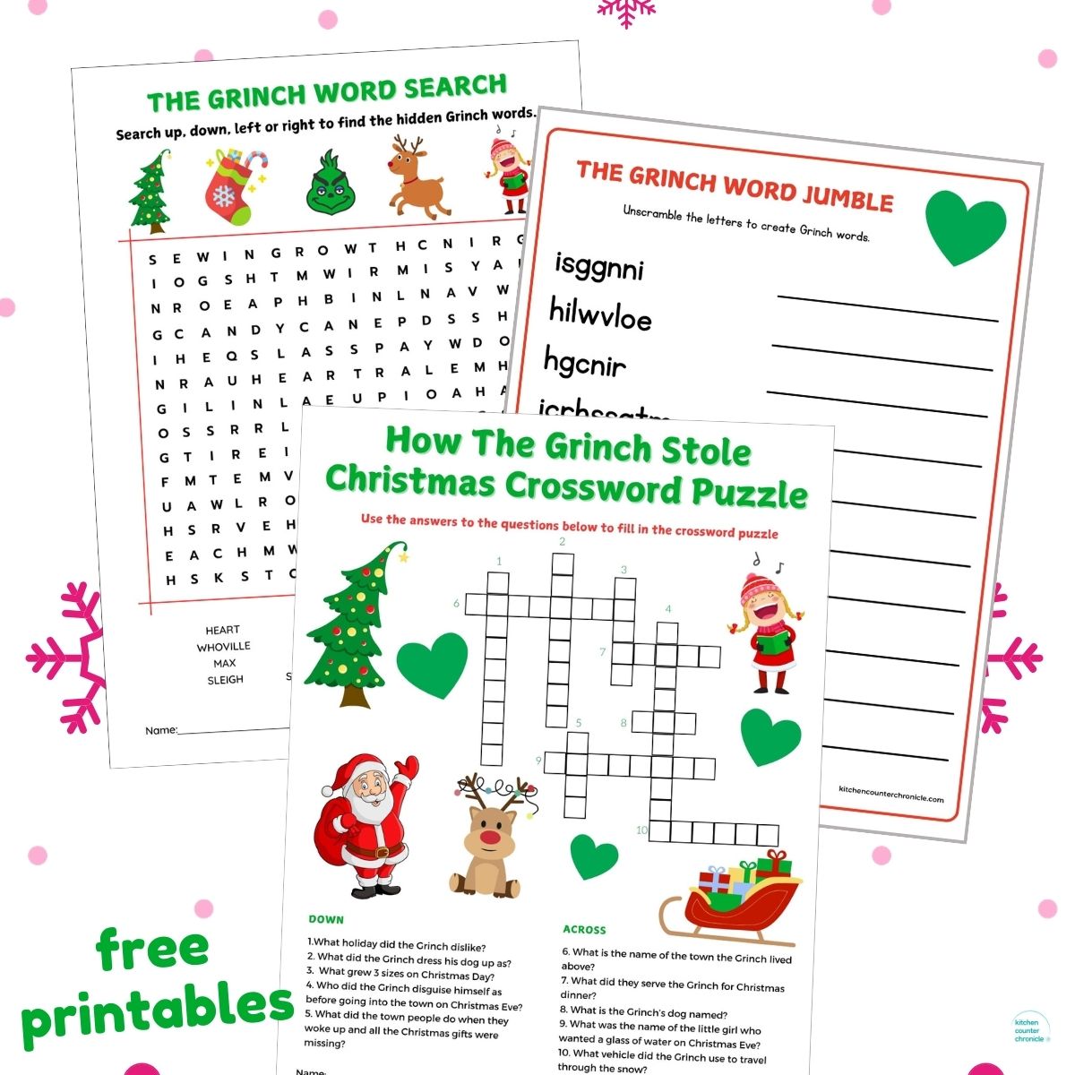 featured image grinch word games printables word jumble, word search and crossword puzzle