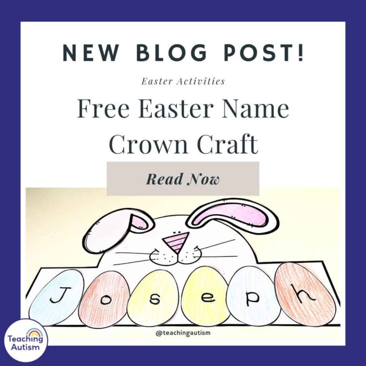 image of printable easter crown with child's name on it