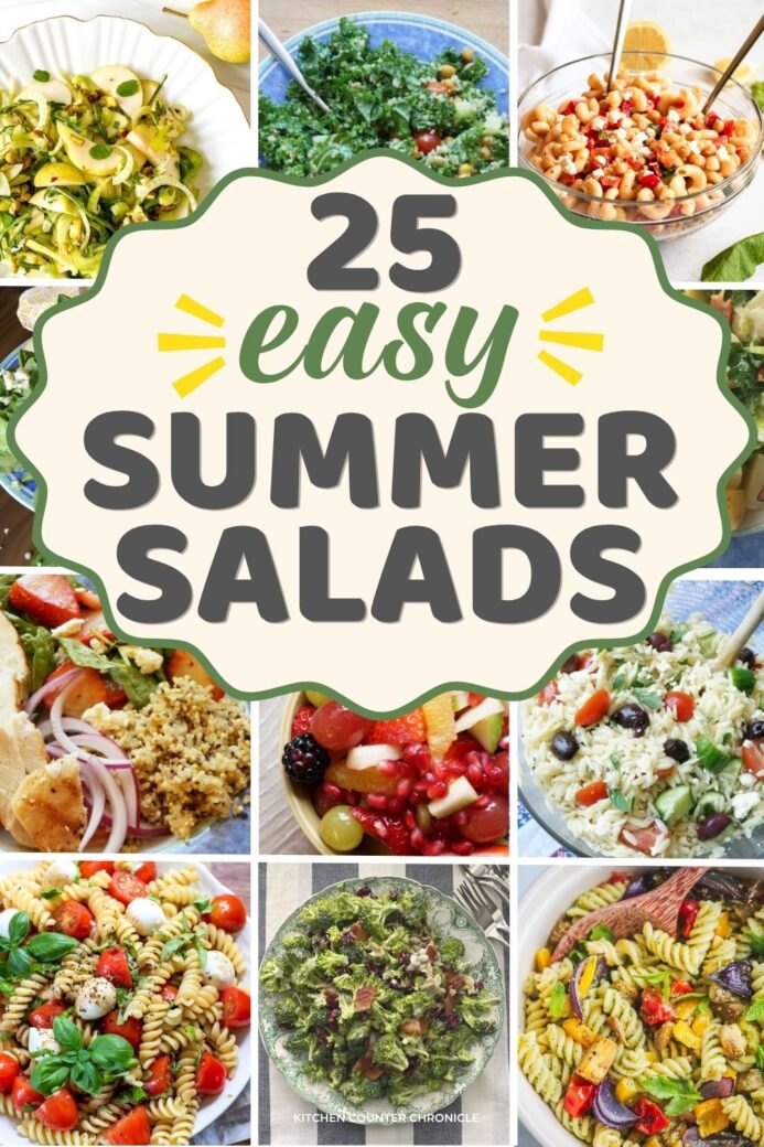 collage of easy summer salads new pin