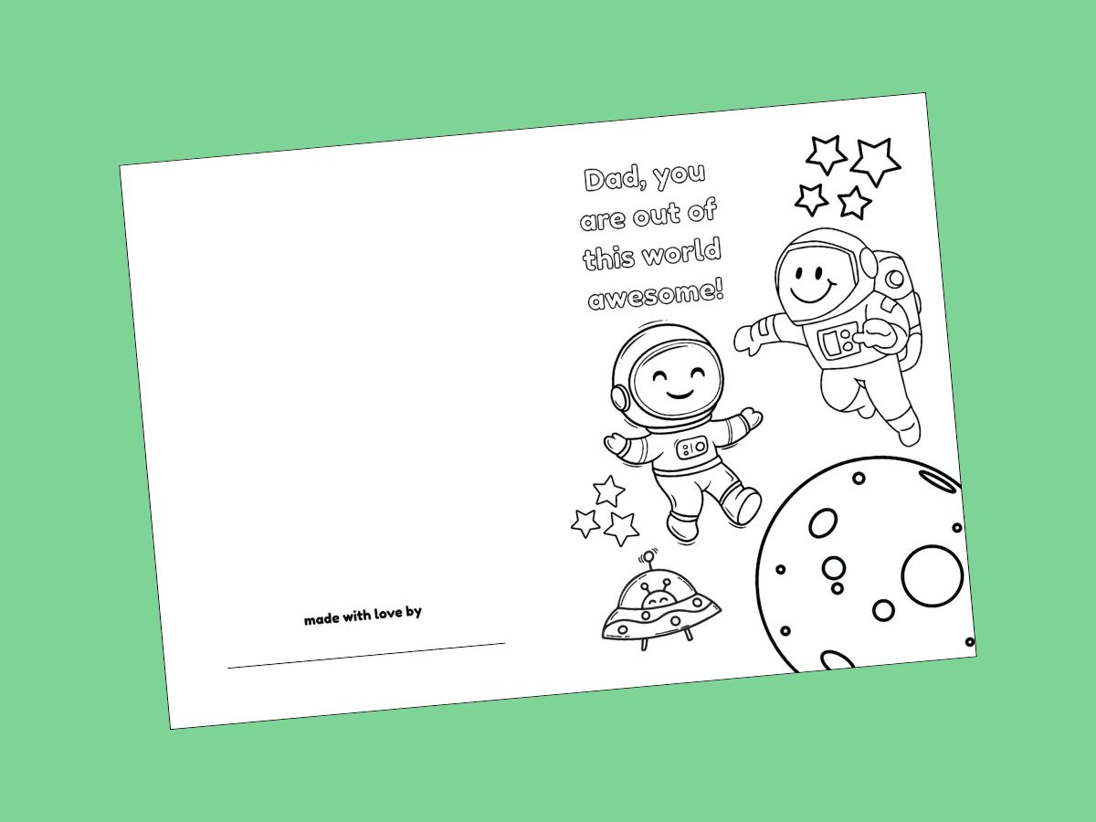 out of this world father's day card