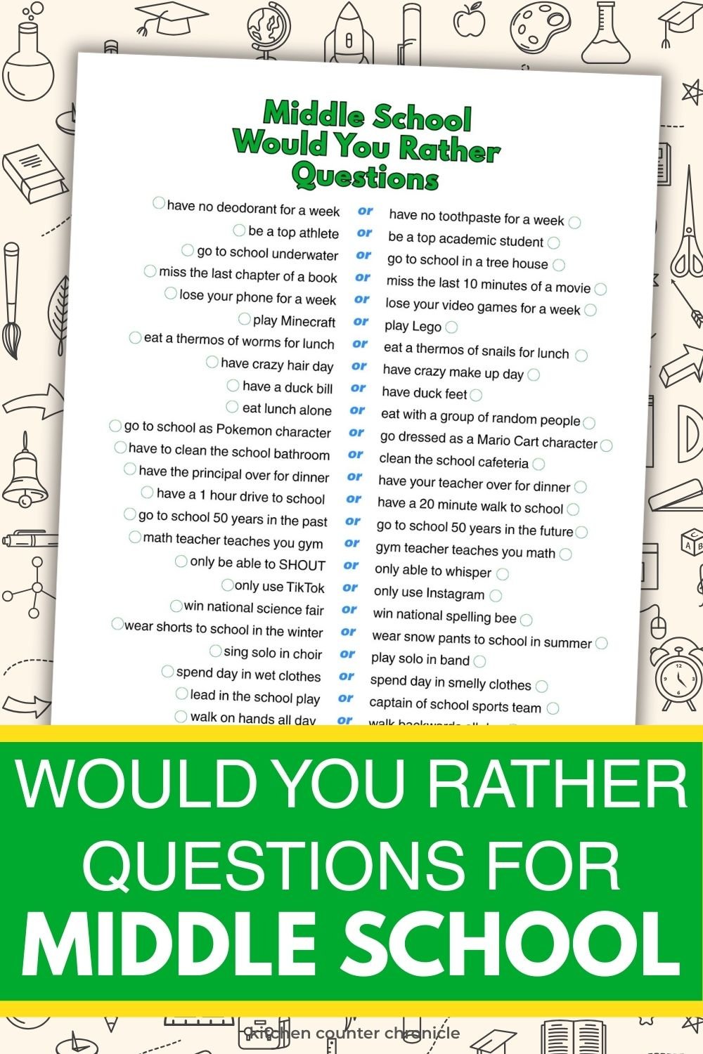 pin image for would you rather questions for middle school with title